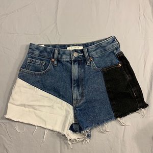 Pacsun patchwork denim shorts. Size 23.